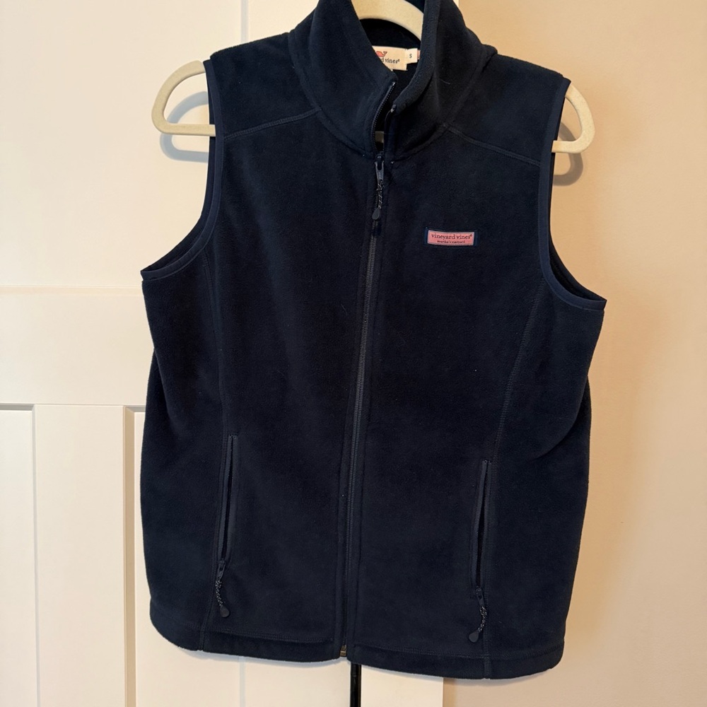 Vineyard Vines Navy Fleece Vest